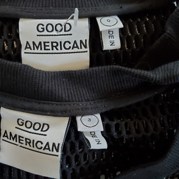 New Good American The Warrior Crop Cover-Up Top XS NWT - Picture 13 of 15